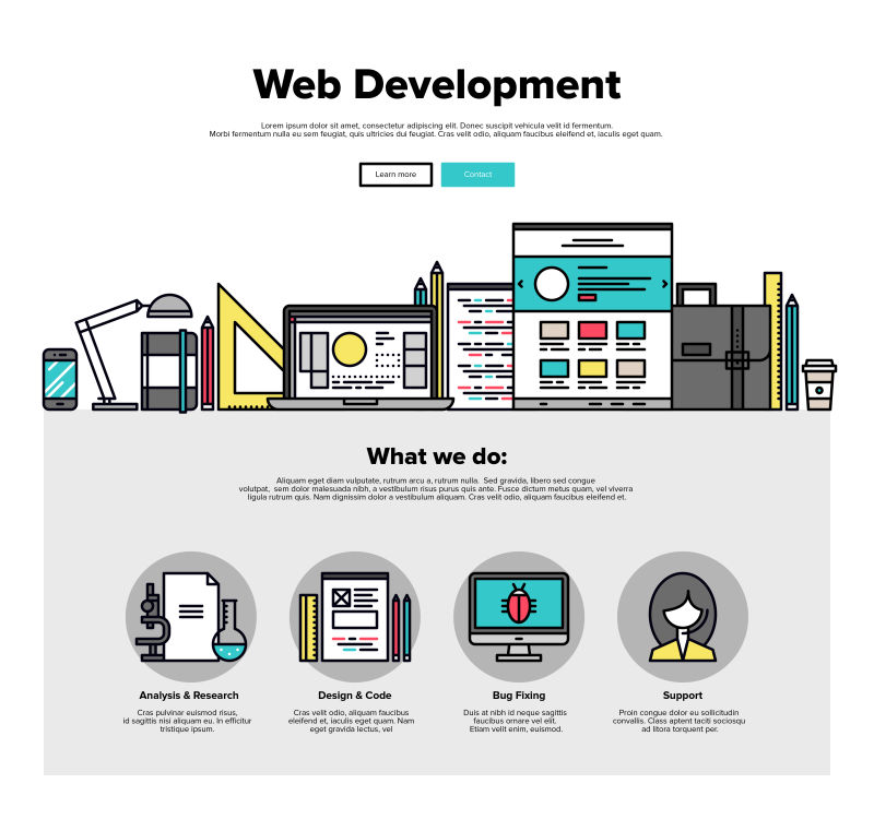 飛機物流網(wǎng)頁矢量設計